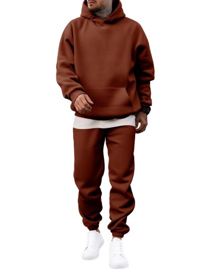 Men's 2 Piece Outfits Hoodie Sweatshirt Tracksuit & Joggers Sweatpants Sweatsuit Set