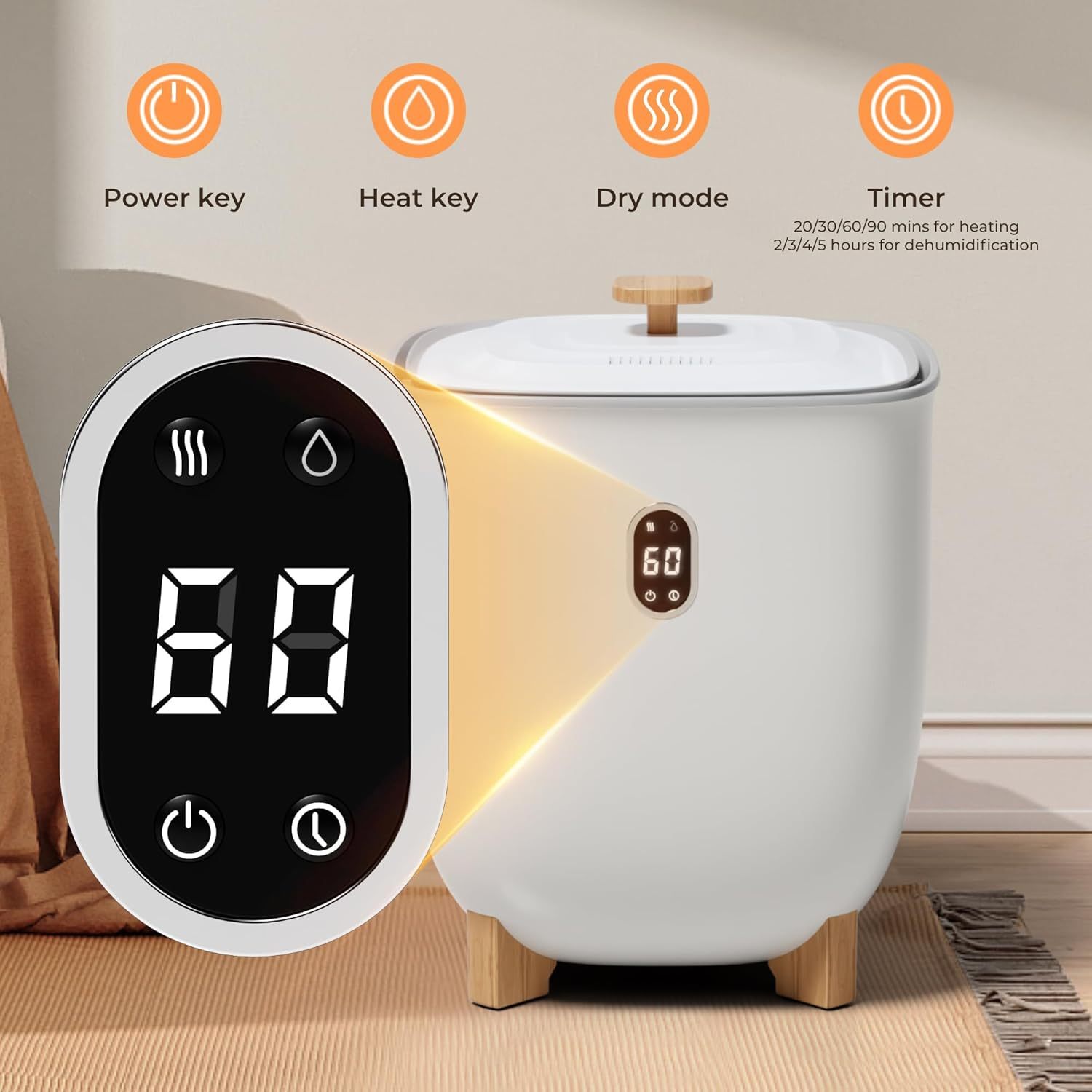 ⏰Towel Warmer Bucket, 20L Large Towel Warmers for Bathroom and Spa, Auto Shut-Off & Adjustable Timer for 20/40/60/90 mins, Towel Warmer with Fragrance Disc, Gift for Him&Her, Blankets