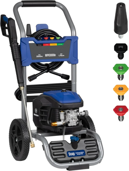 🔥 Limited-Time Deal – Save Up To 80% !Electric Pressure Washer, 3000 PSI, 1.76 GPM, Induction Motor, 5 Nozzles, Soap Tank