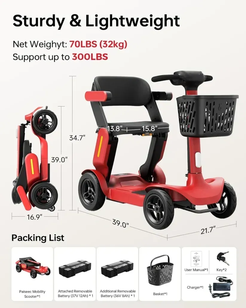 🔥Limited Availability🔥Folding Mobility Scooters for Seniors