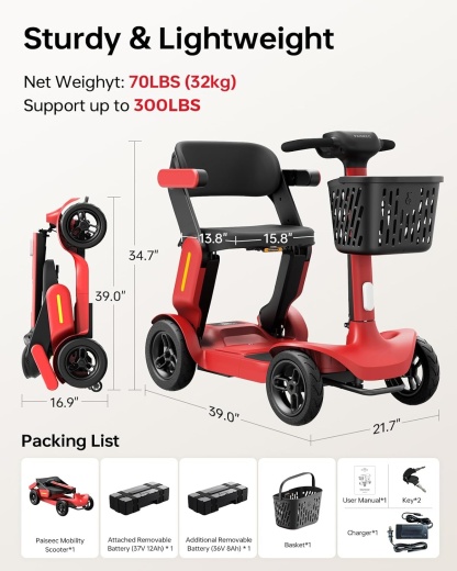 ⚡Clearance Sale⚡Folding Mobility Scooters for Seniors