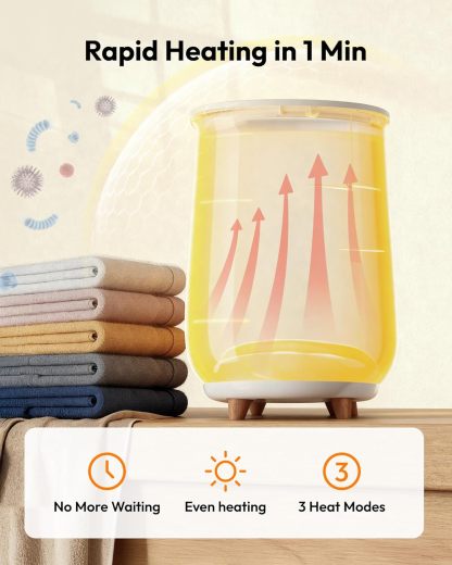 ⏰Towel Warmer Bucket, 20L Large Towel Warmers for Bathroom and Spa, Auto Shut-Off & Adjustable Timer for 20/40/60/90 mins, Towel Warmer with Fragrance Disc, Gift for Him&Her, Blankets