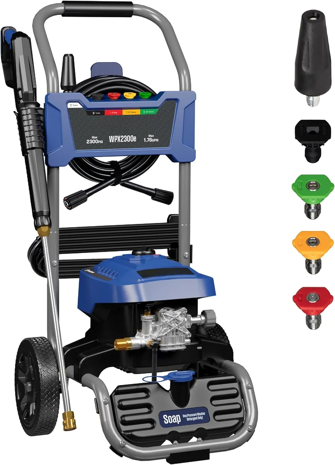 🔥 Limited-Time Deal – Save Up To 80% !Electric Pressure Washer, 3000 PSI, 1.76 GPM, Induction Motor, 5 Nozzles, Soap Tank