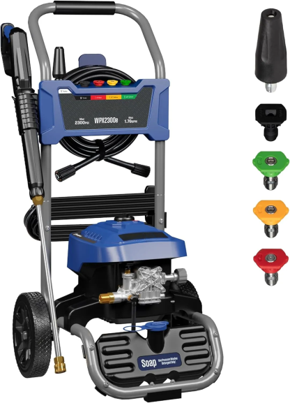 🔥 Limited-Time Deal – Save Up To 80% !Electric Pressure Washer, 3000 PSI, 1.76 GPM, Induction Motor, 5 Nozzles, Soap Tank