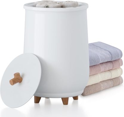 ⏰Towel Warmer Bucket, 20L Large Towel Warmers for Bathroom and Spa, Auto Shut-Off & Adjustable Timer for 20/40/60/90 mins, Towel Warmer with Fragrance Disc, Gift for Him&Her, Blankets
