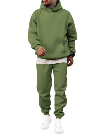 Men's 2 Piece Outfits Hoodie Sweatshirt Tracksuit & Joggers Sweatpants Sweatsuit Set