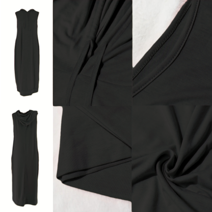 🔥 Limited-Time Deal – Save Up To 80% !Women's Plain Drawstring Hooded Tank Dress, Casual Pocket Sleeveless Maxi Dress for Summer, Fashion Women's Clothing for Daily Wear
