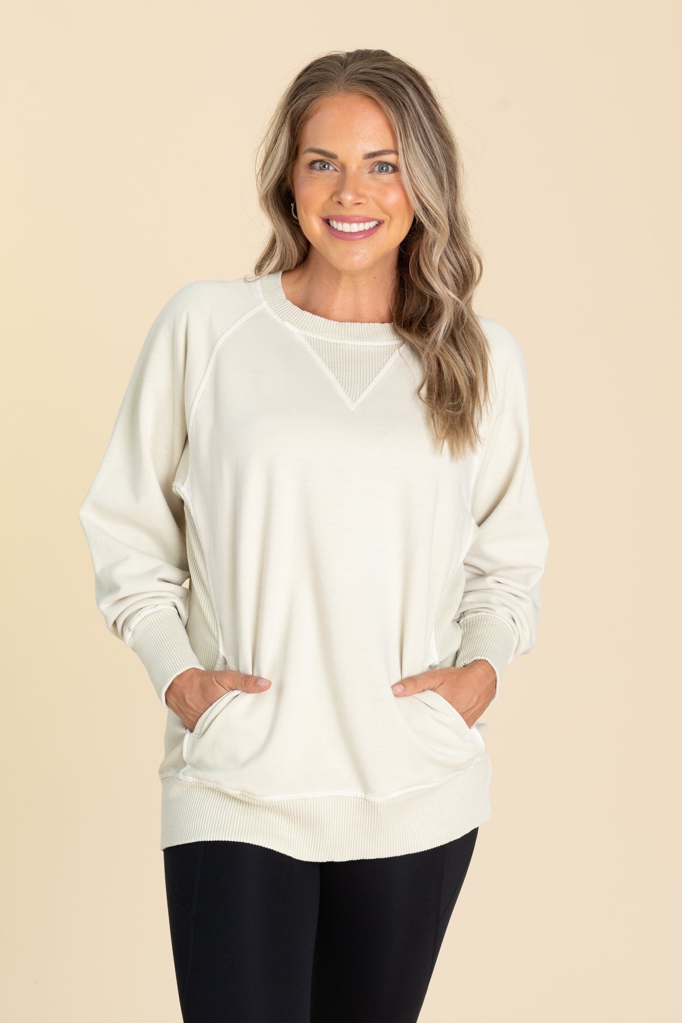 ⏰Woman's Pigment Dyed Sweatshirt With Pockets