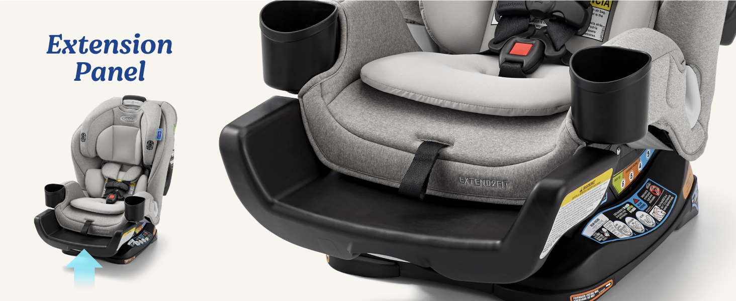 Graco Extend2Fit 三合一可转换婴儿汽车安全座椅 4 位置扩展面板额外腿部空间舒适