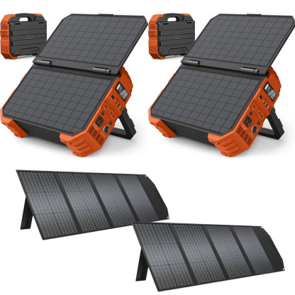 💥Last Day Buy 1 Get 1 Free💥Portable Power Station with Built-in Solar Panel
