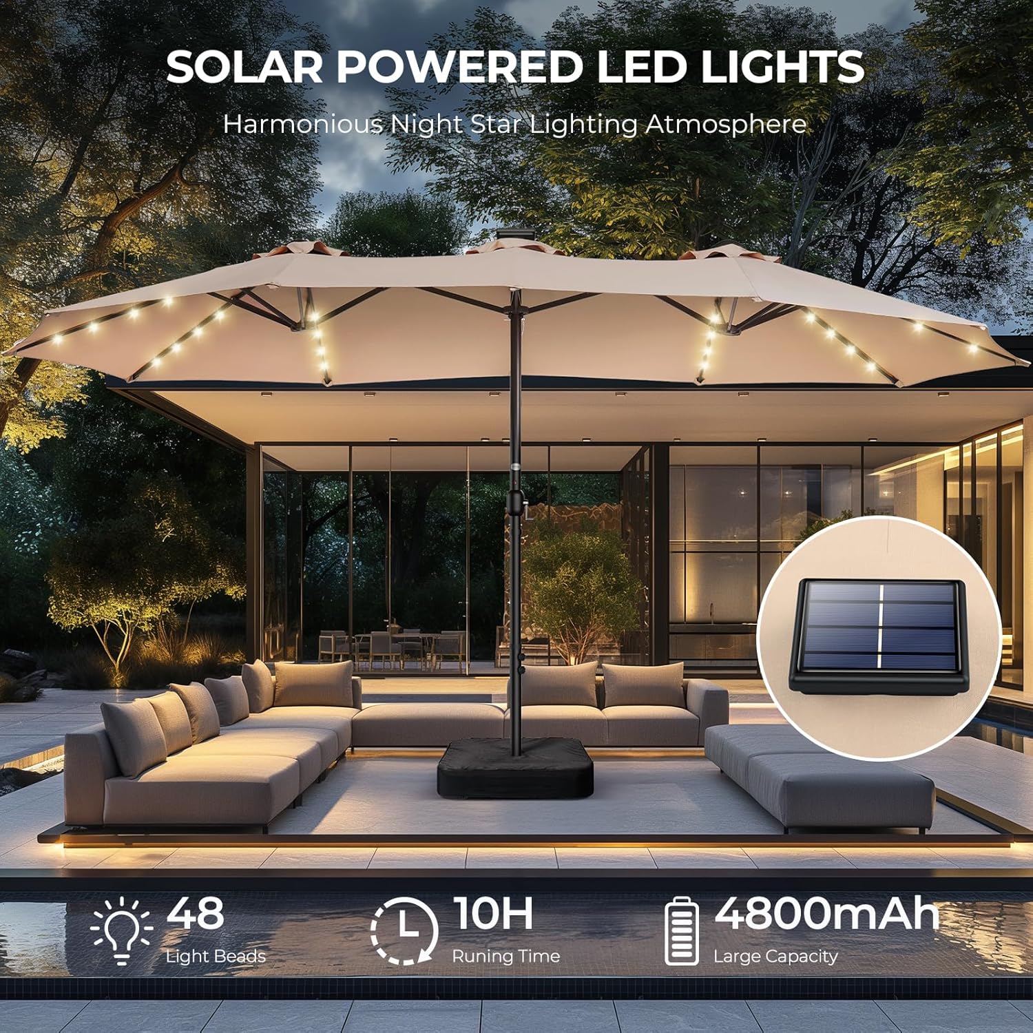 [Copy]Lumen Double Patio Umbrella