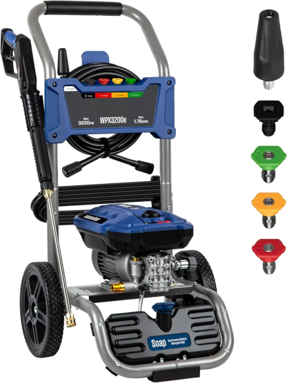 🔥 Limited-Time Deal – Save Up To 80% !Electric Pressure Washer, 3000 PSI, 1.76 GPM, Induction Motor, 5 Nozzles, Soap Tank