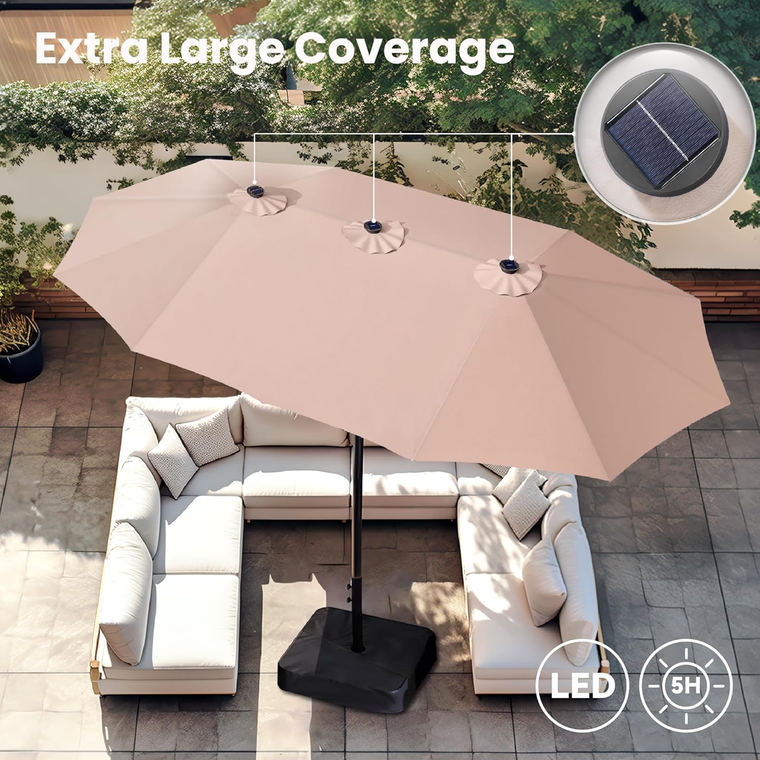 [Copy]Lumen Double Patio Umbrella