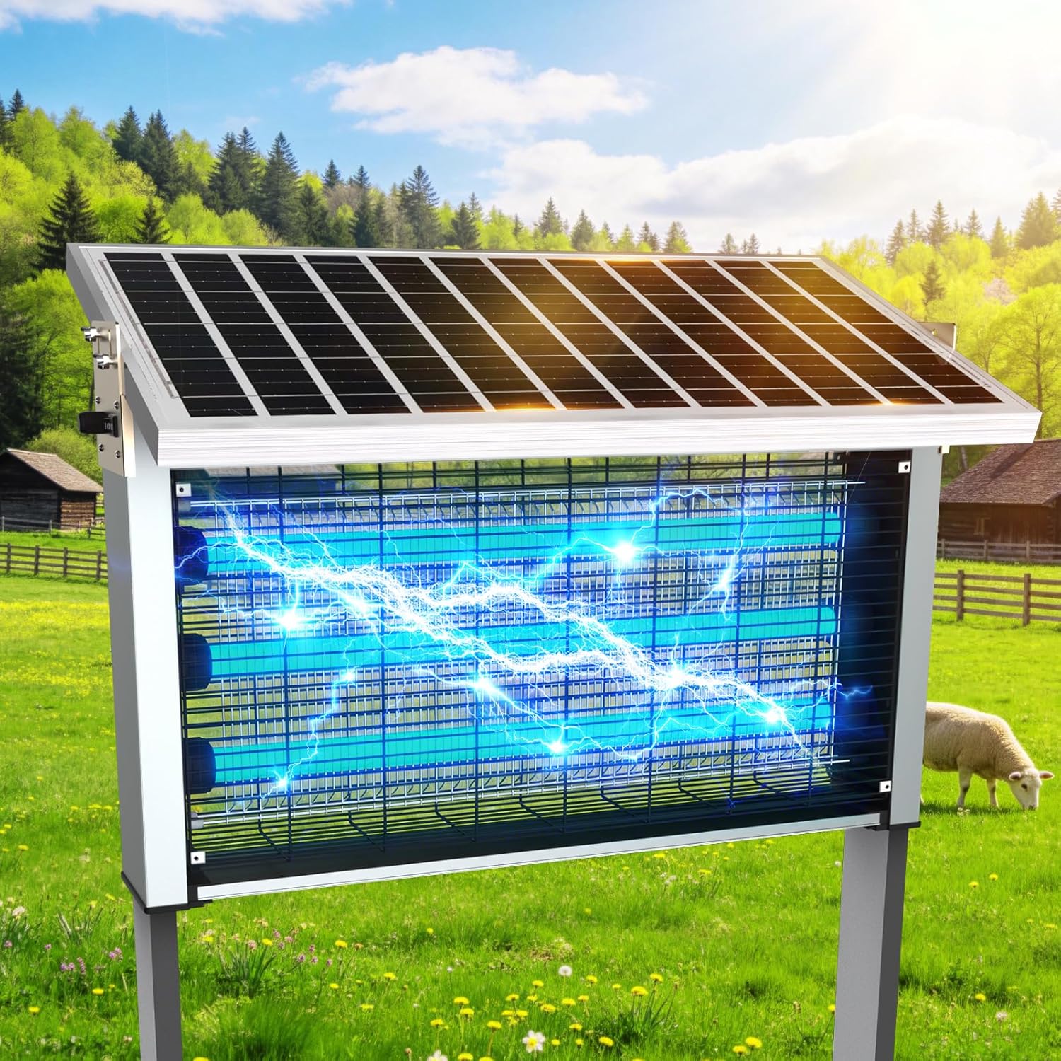 🔥 Limited-Time Deal – Save Up To 80% !18W Solar Bug Zapper, Waterproof Outdoor Mosquito Killer, Covers 4000 sq ft, Rechargeable