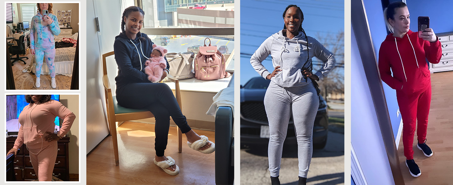 black tracksuit sets for women fall