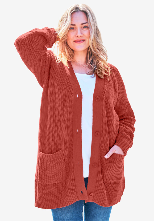 🎄Christmas sale!Button-Front Shaker Cardigan