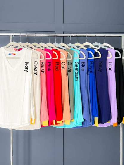 🔥Spring Fresh Sale 🎁-V-neck tank top(Multiple Colors)