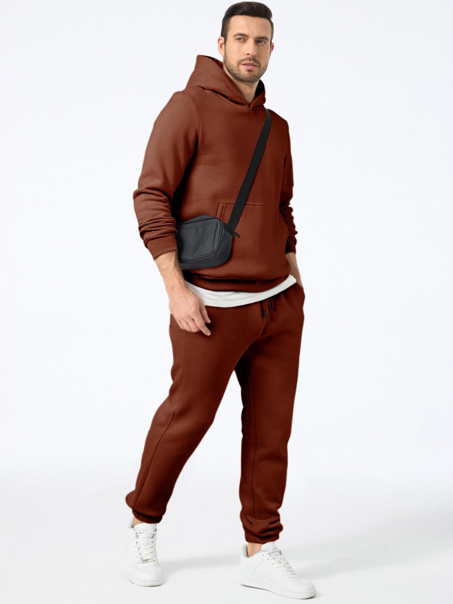 Men's 2 Piece Outfits Hoodie Sweatshirt Tracksuit & Joggers Sweatpants Sweatsuit Set