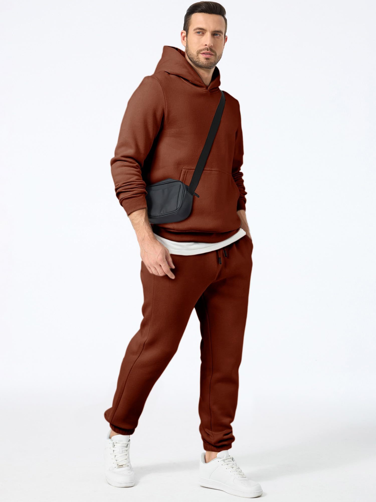 Men's 2 Piece Outfits Hoodie Sweatshirt Tracksuit & Joggers Sweatpants Sweatsuit Set