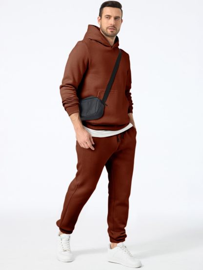 Men's 2 Piece Outfits Hoodie Sweatshirt Tracksuit & Joggers Sweatpants Sweatsuit Set