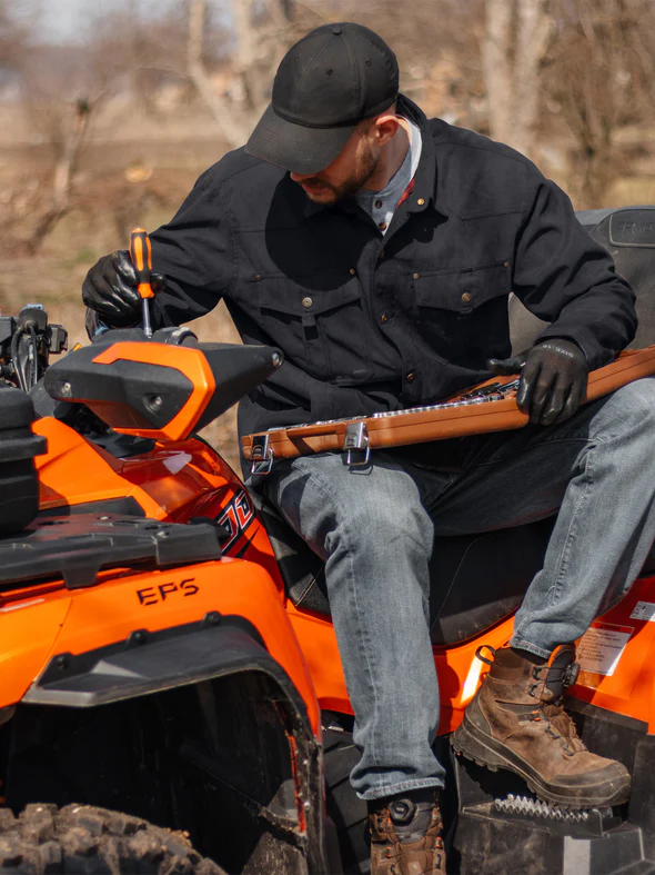 Men's Flannel Lined Shacket Jacket Plaid Brushed Lining Cowboy Western Twill Outdoor Shirt Jacket