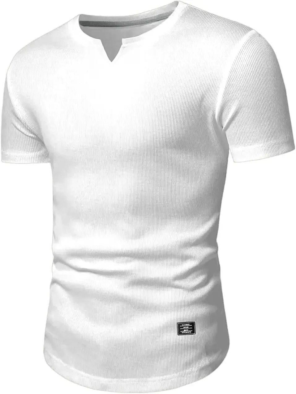 🔥Men's 12-Pack Cotton Longline Henley V-Neck T-Shirts