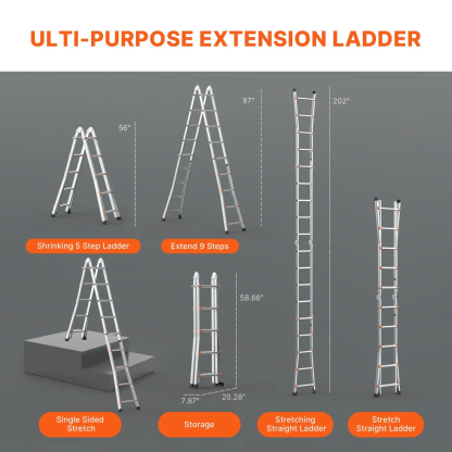 ⚡️Factory wholesale promotion 80% OFF⚡️ Telescoping Ladder, Aluminum Lightweight Multi-Purpose Collapsible Extension