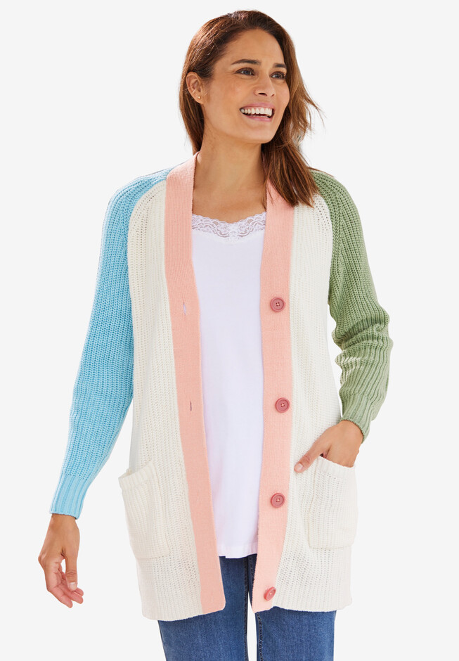 🎄Christmas sale!Button-Front Shaker Cardigan