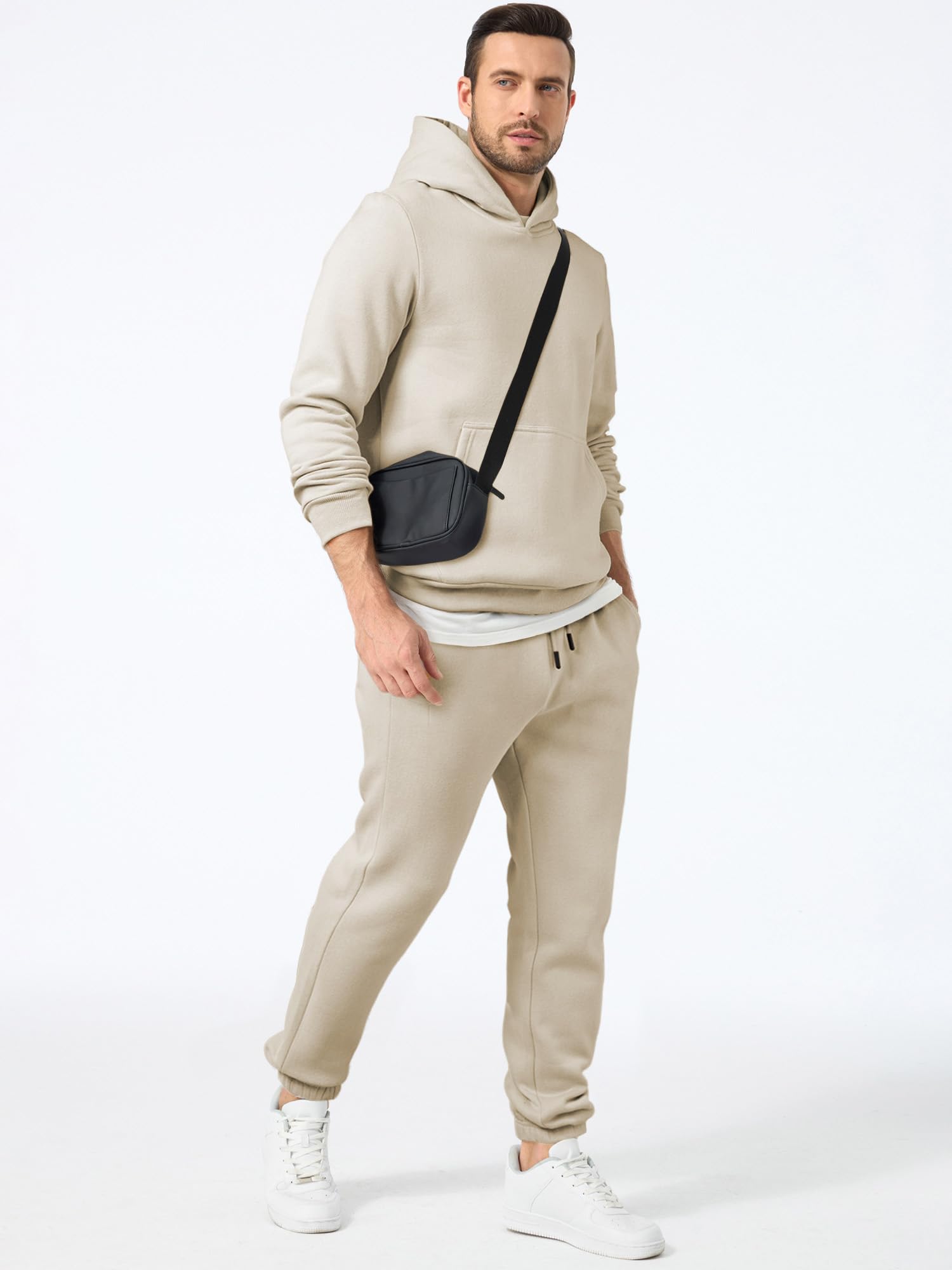 Men's 2 Piece Outfits Hoodie Sweatshirt Tracksuit & Joggers Sweatpants Sweatsuit Set