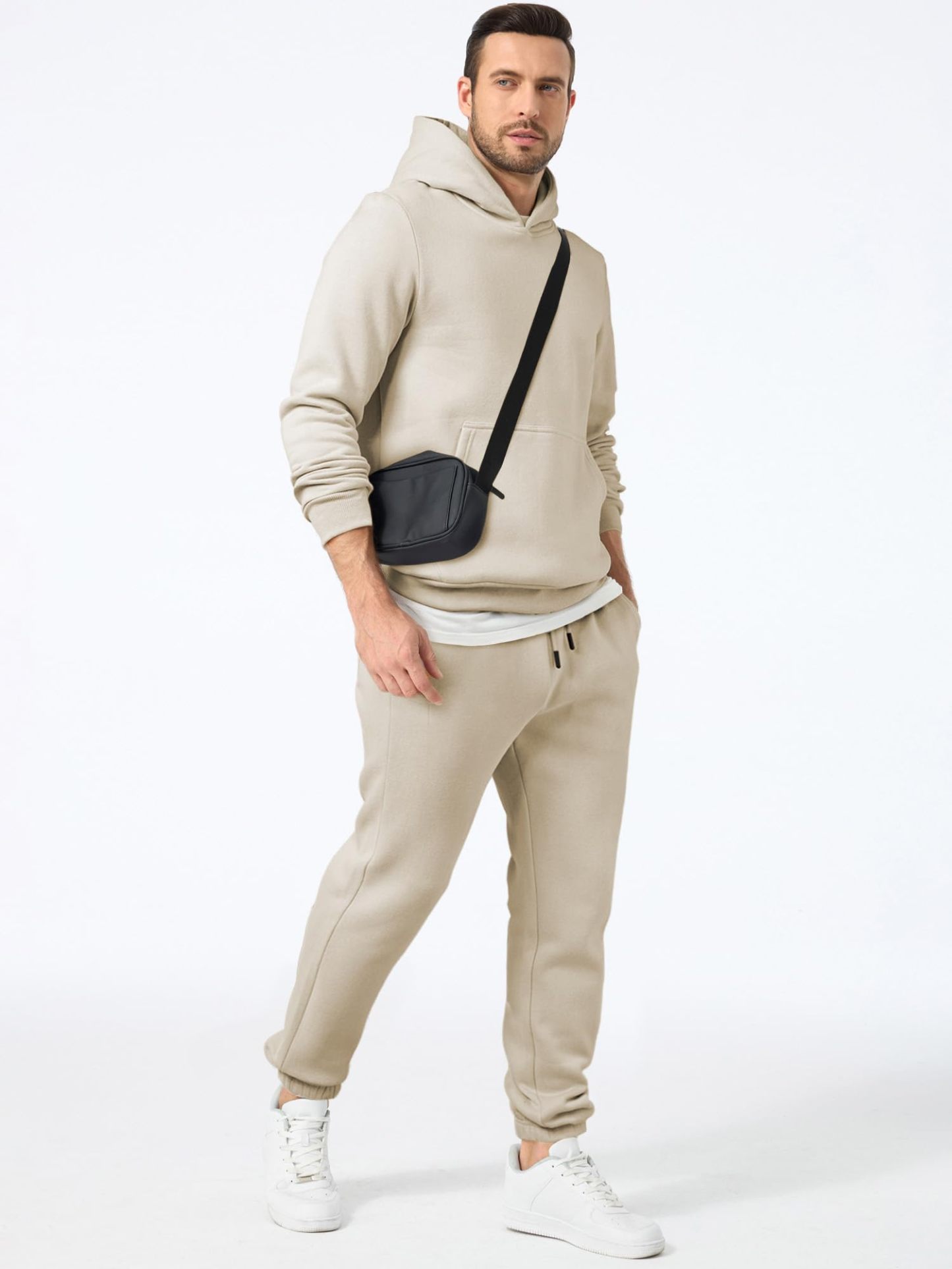 Men's 2 Piece Outfits Hoodie Sweatshirt Tracksuit & Joggers Sweatpants Sweatsuit Set