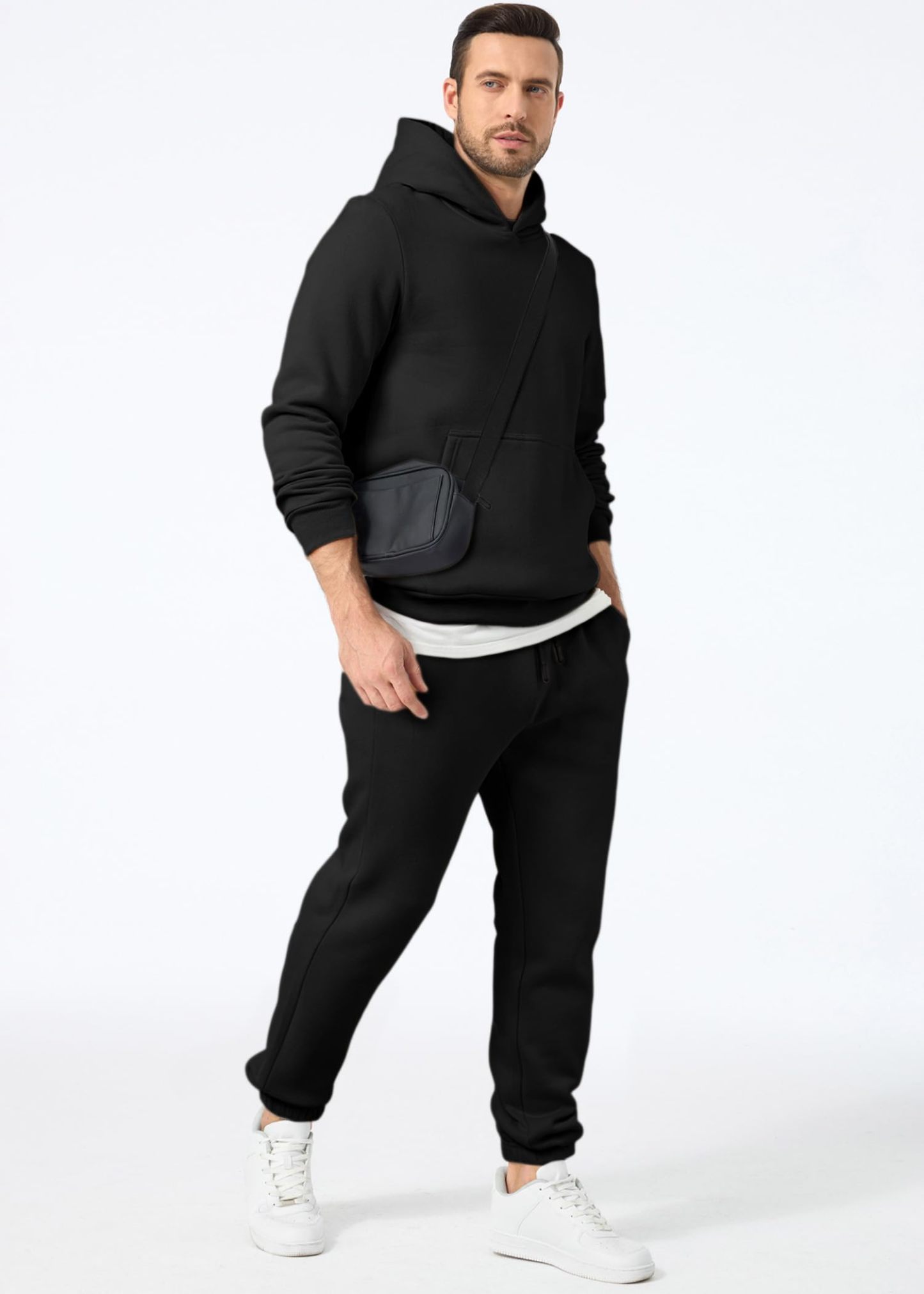 Men's 2 Piece Outfits Hoodie Sweatshirt Tracksuit & Joggers Sweatpants Sweatsuit Set