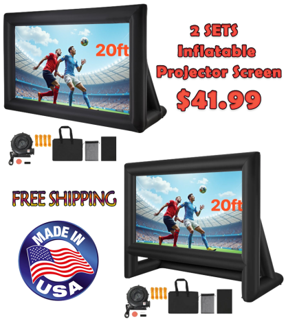 ⚡️Factory wholesale promotion 80% OFF⚡️ Inflatable Movie Screen, Inflatable Projector Screen with Portable Storage Bag
