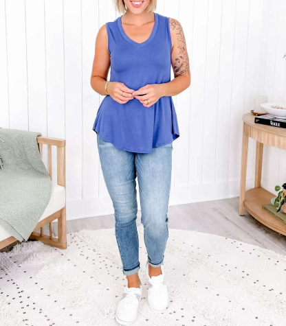 🔥Spring Fresh Sale 🎁-V-neck tank top(Multiple Colors)