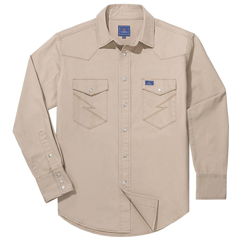 🔥Spring Fresh Sale 🎁Men's Long Sleeve Stone-Washed and Pre-Washed Denim Work Shirt