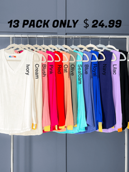 🔥Spring Fresh Sale 🎁-V-neck tank top(Multiple Colors)