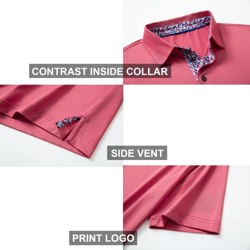 DD ⚡Mens Polo Shirts Short Casual Dry Fit Performance Designed Collared Golf Polo Shirts for Men Plus Size Men's Tops