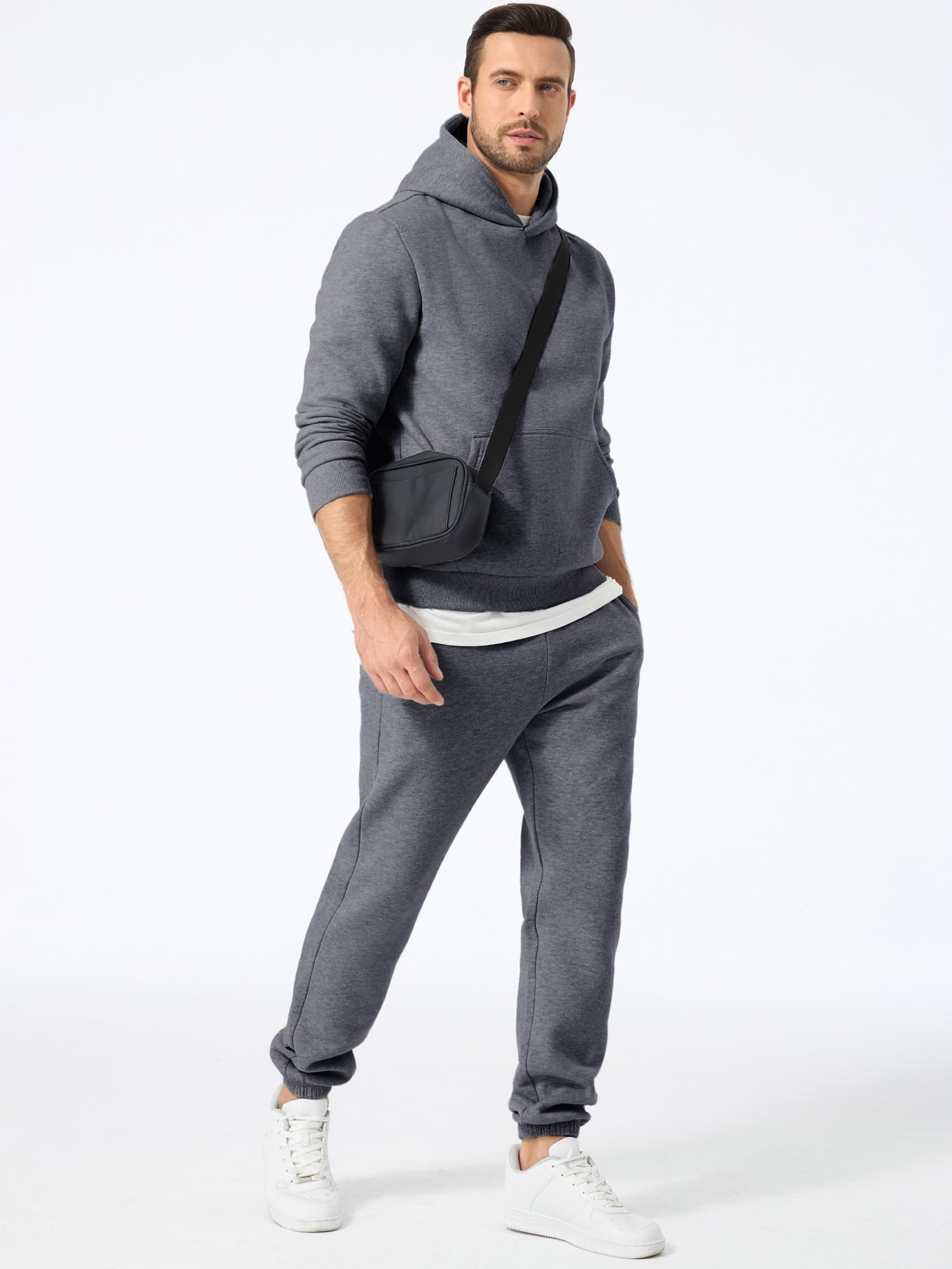 Men's 2 Piece Outfits Hoodie Sweatshirt Tracksuit & Joggers Sweatpants Sweatsuit Set