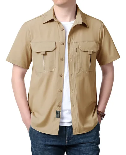 Camisa De Manga Curta Masculina, Camisa Polo T&aacute;tica Para Uso