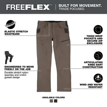 LBF-Men's 8-PACK FREEFLEX Tech Work Pants with 7 Pockets