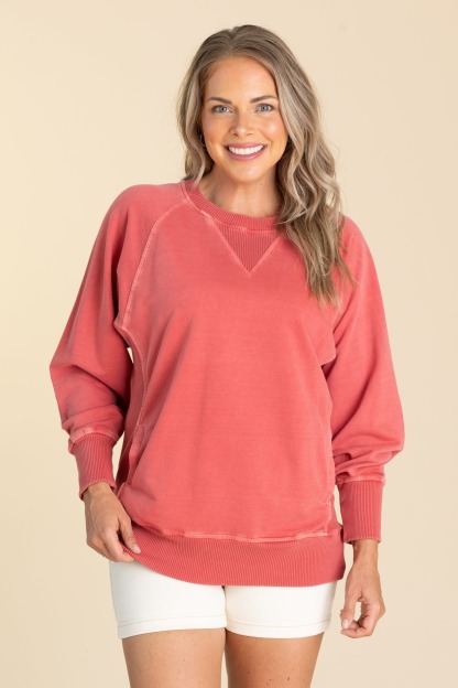 ⏰Woman's Pigment Dyed Sweatshirt With Pockets