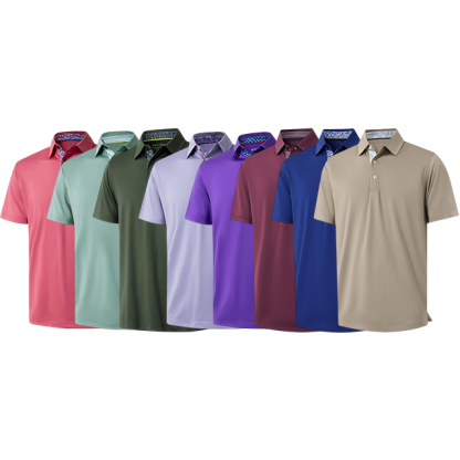 DD ⚡Mens Polo Shirts Short Casual Dry Fit Performance Designed Collared Golf Polo Shirts for Men Plus Size Men's Tops