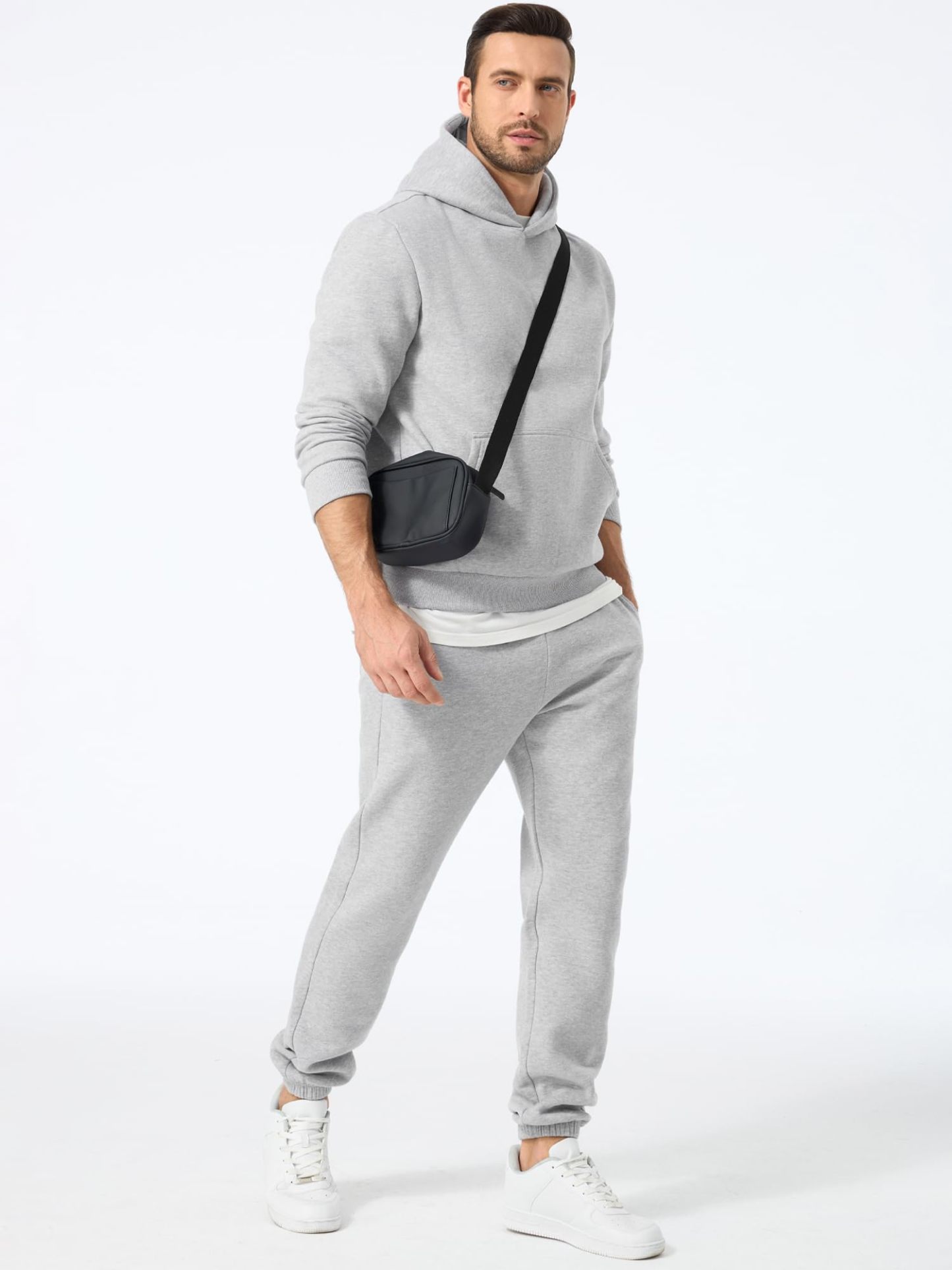 Men's 2 Piece Outfits Hoodie Sweatshirt Tracksuit & Joggers Sweatpants Sweatsuit Set