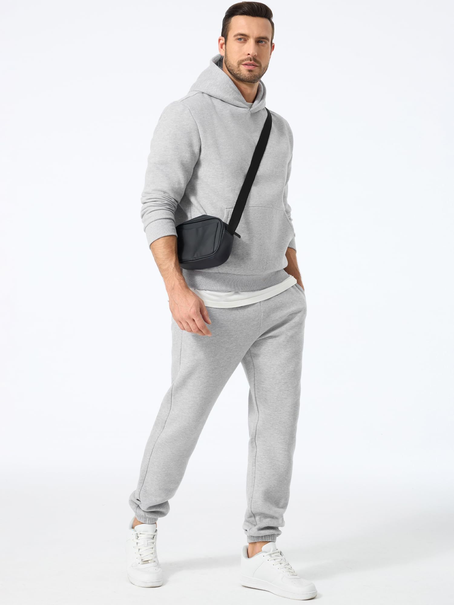 Men's 2 Piece Outfits Hoodie Sweatshirt Tracksuit & Joggers Sweatpants Sweatsuit Set