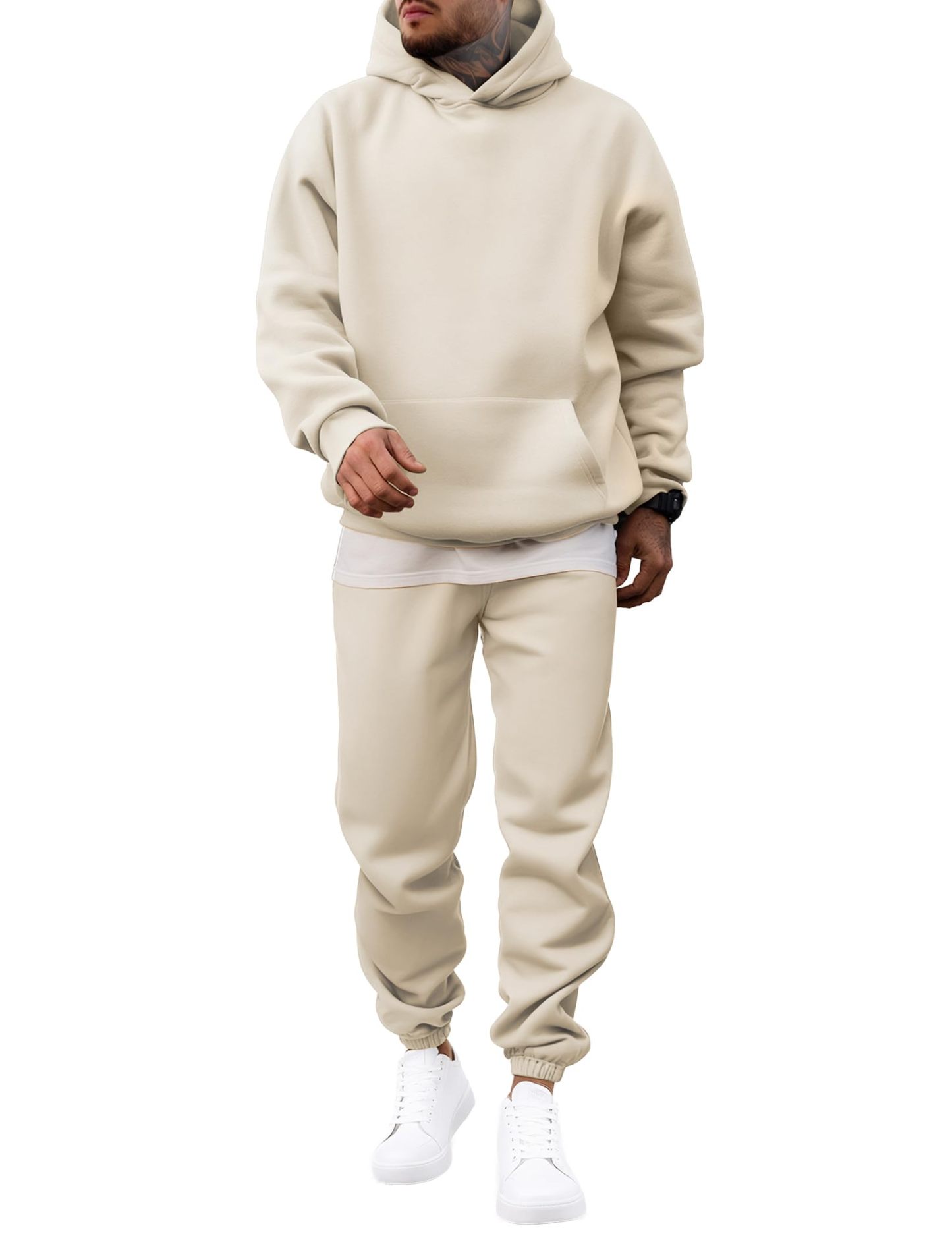 Men's 2 Piece Outfits Hoodie Sweatshirt Tracksuit & Joggers Sweatpants Sweatsuit Set