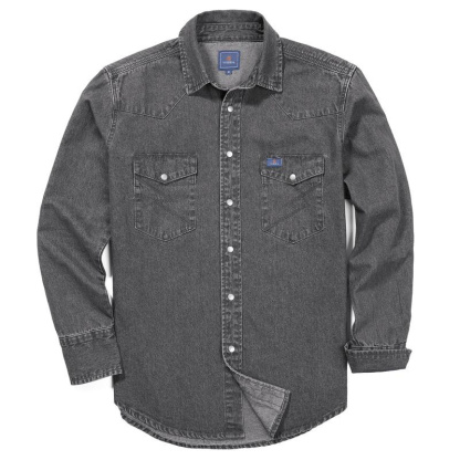 🔥Spring Fresh Sale 🎁Men's Long Sleeve Stone-Washed and Pre-Washed Denim Work Shirt