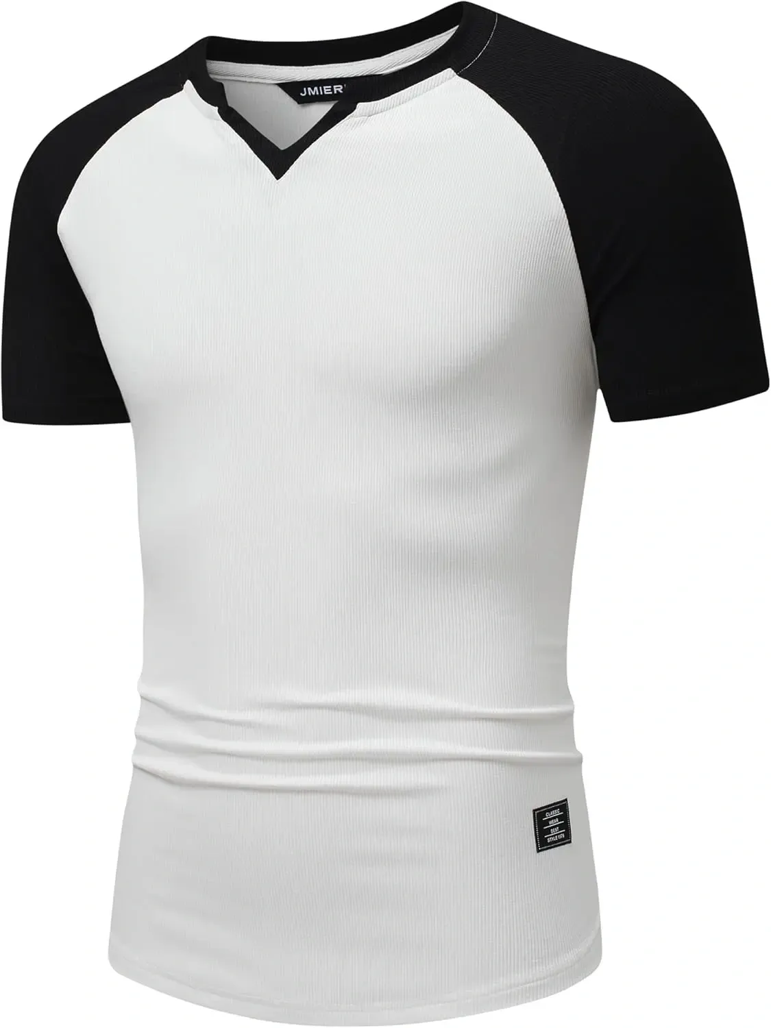 🔥Men's 12-Pack Cotton Longline Henley V-Neck T-Shirts