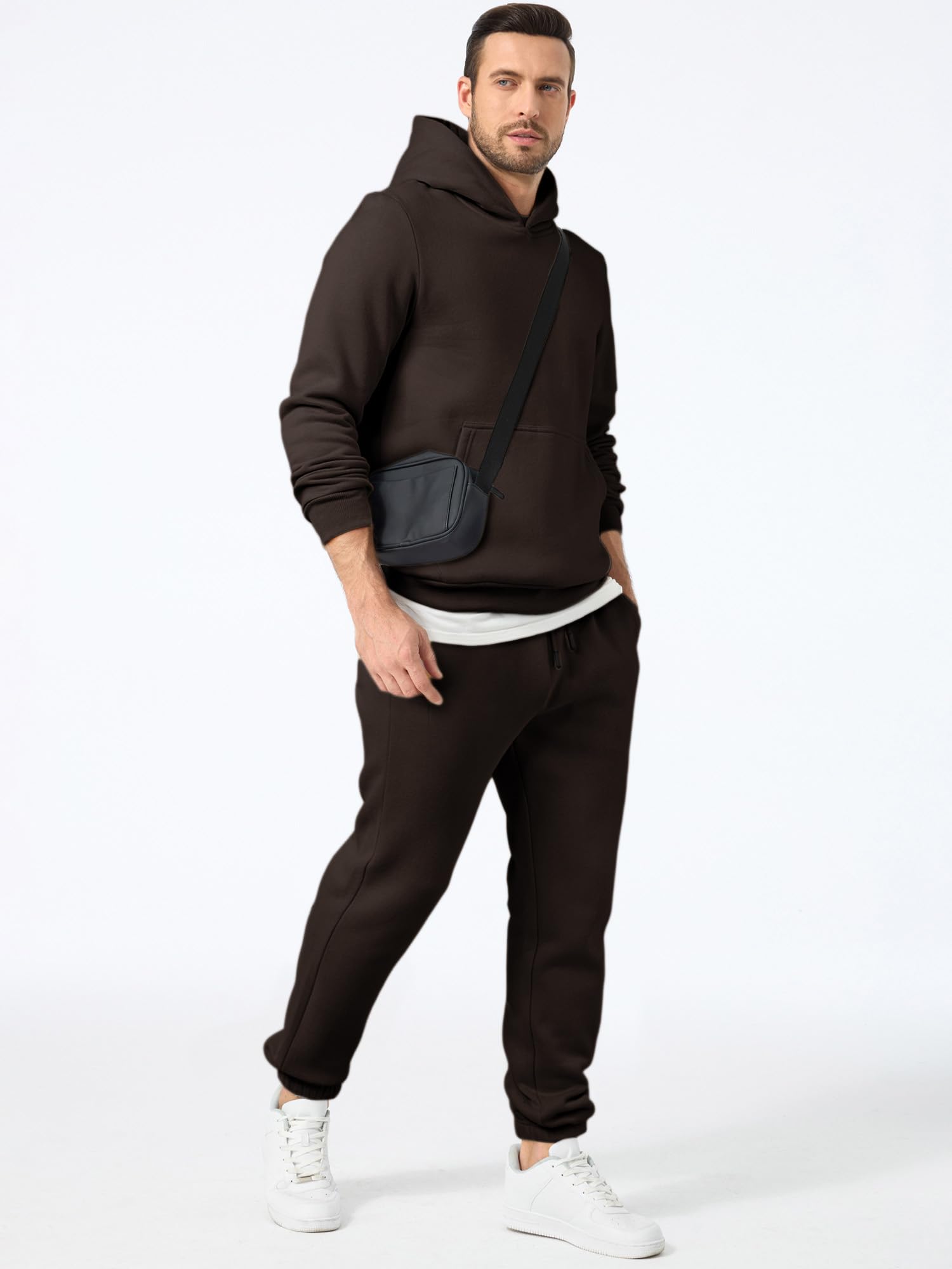 Men's 2 Piece Outfits Hoodie Sweatshirt Tracksuit & Joggers Sweatpants Sweatsuit Set