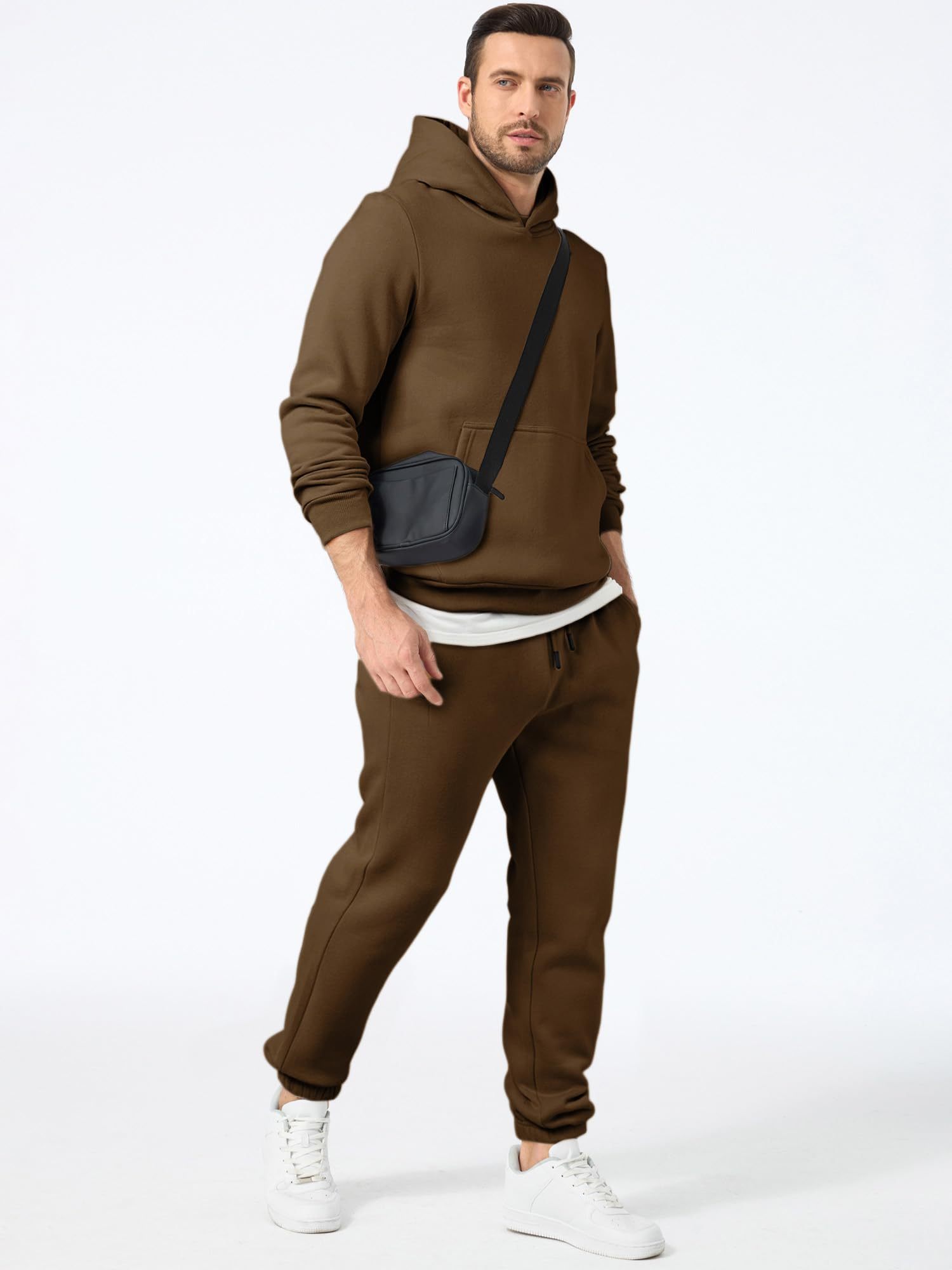 Men's 2 Piece Outfits Hoodie Sweatshirt Tracksuit & Joggers Sweatpants Sweatsuit Set