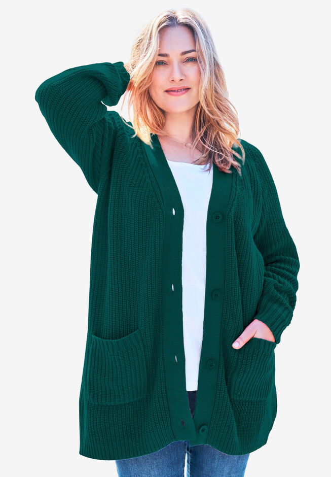🎄Christmas sale!Button-Front Shaker Cardigan