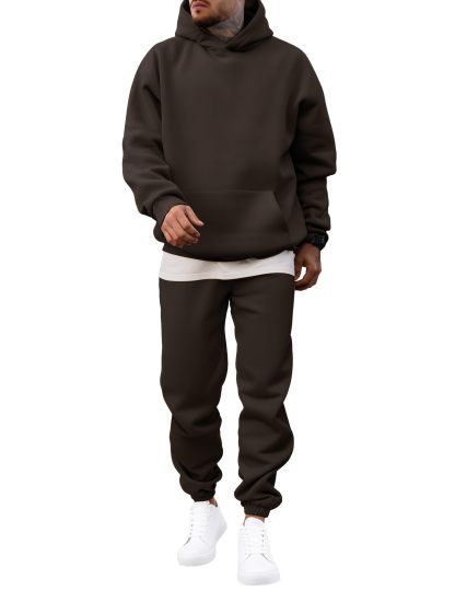 Men's 2 Piece Outfits Hoodie Sweatshirt Tracksuit & Joggers Sweatpants Sweatsuit Set